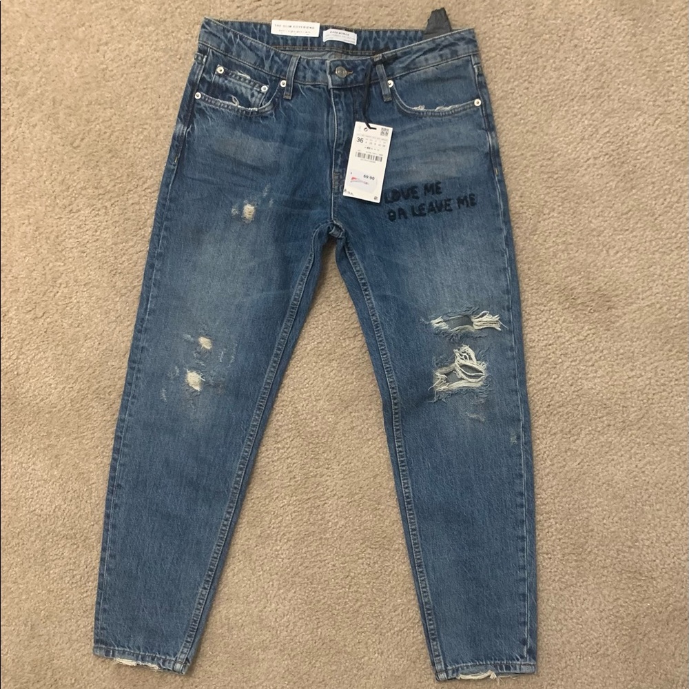 New Women’s Zara boyfriend jeans